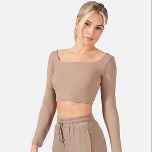 3 Jed North Square Neck Long Sleeve Crop Tops